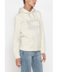 FELPA FELPATA CHIUSA CON CAPPUCCIO E GRAFICA