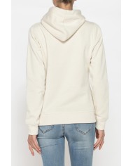 FELPA FELPATA CHIUSA CON CAPPUCCIO E GRAFICA