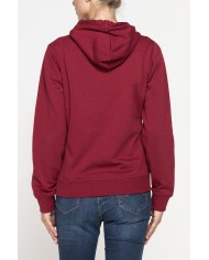 FELPA FELPATA CHIUSA CON CAPPUCCIO E GRAFICA