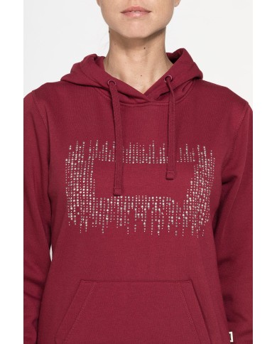 FELPA FELPATA CHIUSA CON CAPPUCCIO E GRAFICA