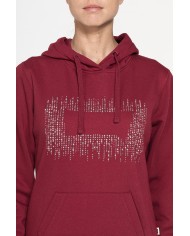 FELPA FELPATA CHIUSA CON CAPPUCCIO E GRAFICA