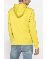 FELPA FELPATA CHIUSA CON CAPPUCCIO E GRAFICA