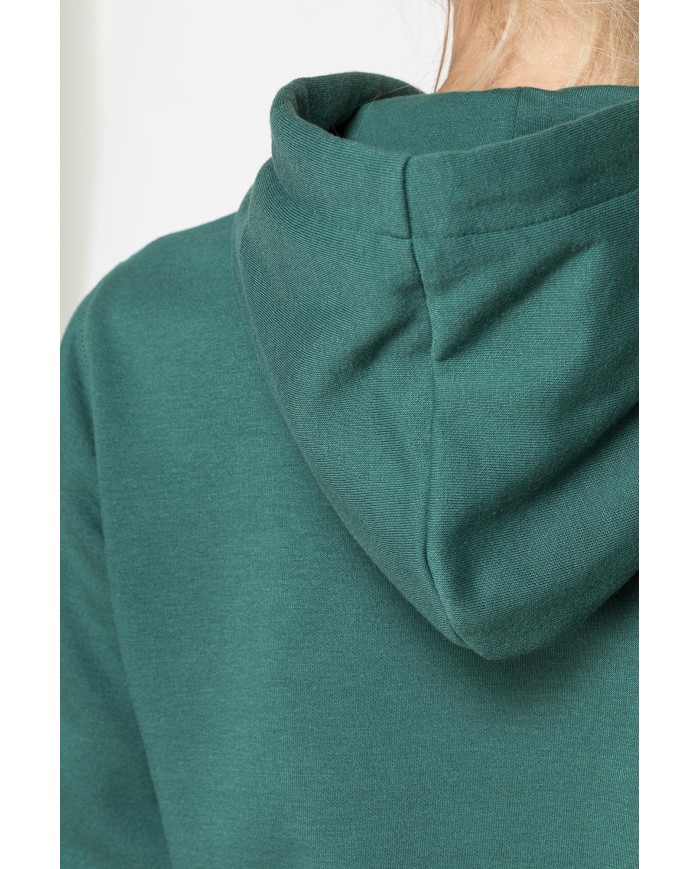 FELPA FELPATA CHIUSA CON CAPPUCCIO E GRAFICA