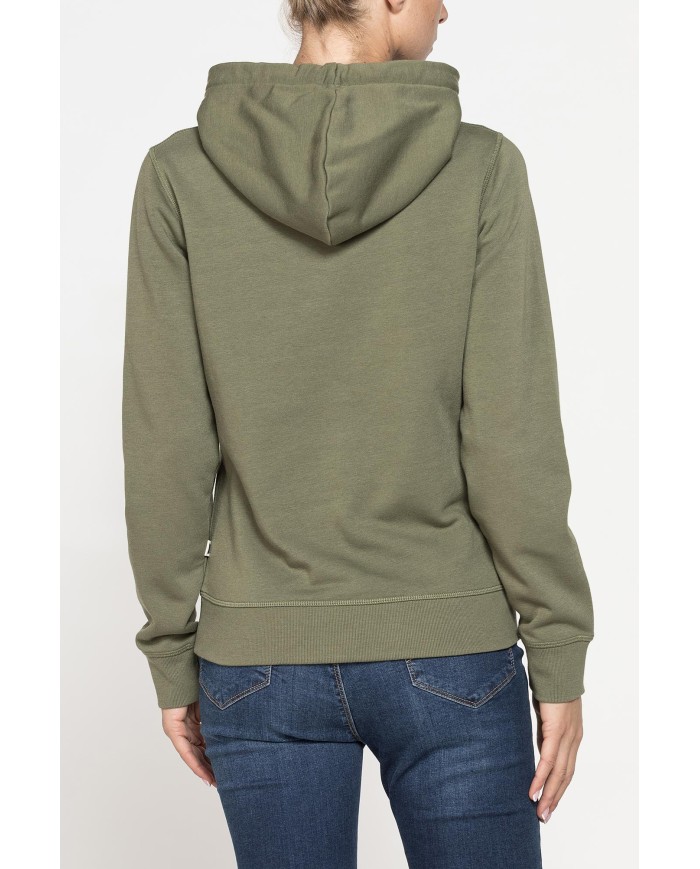 FELPA FELPATA CHIUSA CON CAPPUCCIO E GRAFICA