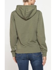 FELPA FELPATA CHIUSA CON CAPPUCCIO E GRAFICA