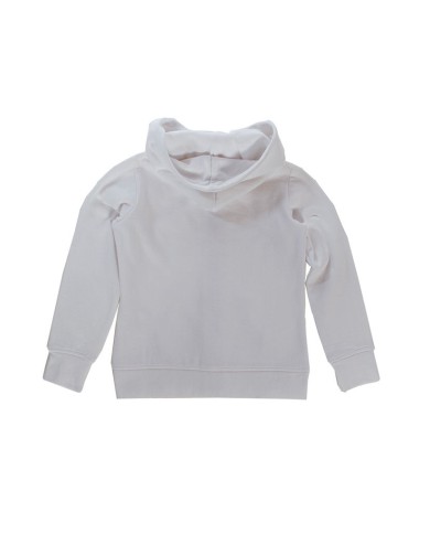 FELPA CON ZIP SUL DAVANTI E CAPPUCCIO