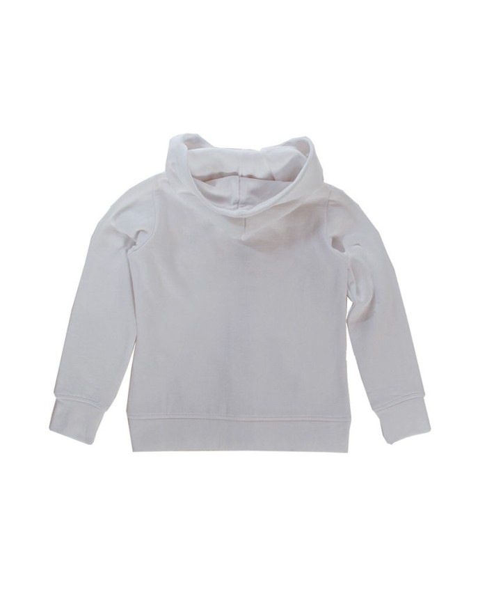 FELPA CON ZIP SUL DAVANTI E CAPPUCCIO