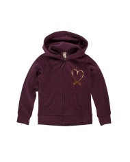 FELPA CON ZIP SUL DAVANTI E CAPPUCCIO