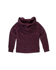 FELPA CON ZIP SUL DAVANTI E CAPPUCCIO