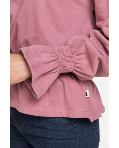 FELPA CROP CON ARRICCIATURA