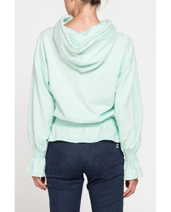 FELPA CROP CON ARRICCIATURA