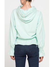 FELPA CROP CON ARRICCIATURA