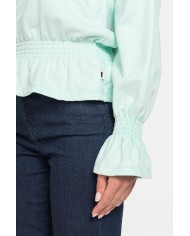 FELPA CROP CON ARRICCIATURA