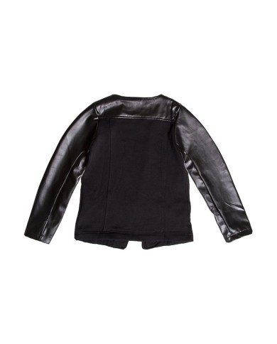 FELPA CON INSERTO FINTA PELLE