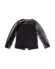 FELPA CON INSERTO FINTA PELLE