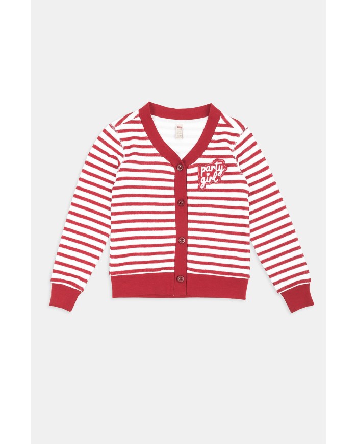 CARDIGAN CON BOTTONI IN COTONE. Vestibilità regolare.