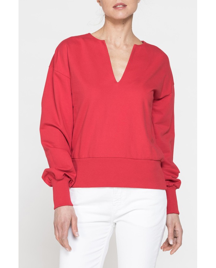 FELPA CON SCOLLO A V