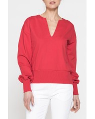 FELPA CON SCOLLO A V