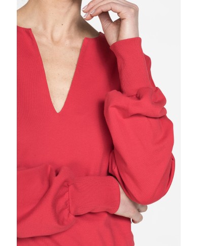 FELPA CON SCOLLO A V