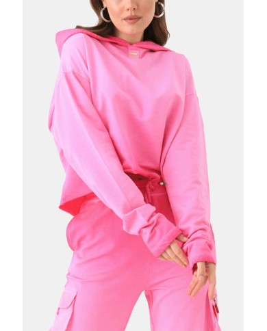 FELPA MODELLO SCATOLETTA CON CAPPUCCIO