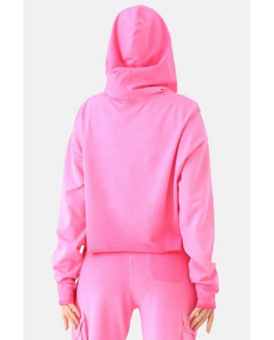 FELPA MODELLO SCATOLETTA CON CAPPUCCIO