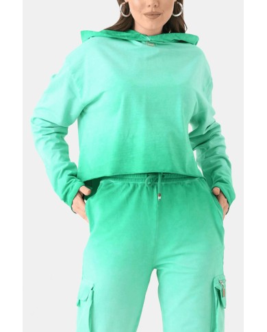 FELPA MODELLO SCATOLETTA CON CAPPUCCIO