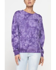 FELPA GIROCOLLO OVERSIZE FIT CON TINTURA TIE-DYE