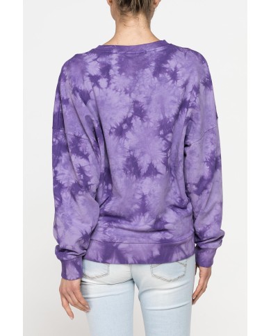 FELPA GIROCOLLO OVERSIZE FIT CON TINTURA TIE-DYE