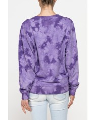 FELPA GIROCOLLO OVERSIZE FIT CON TINTURA TIE-DYE