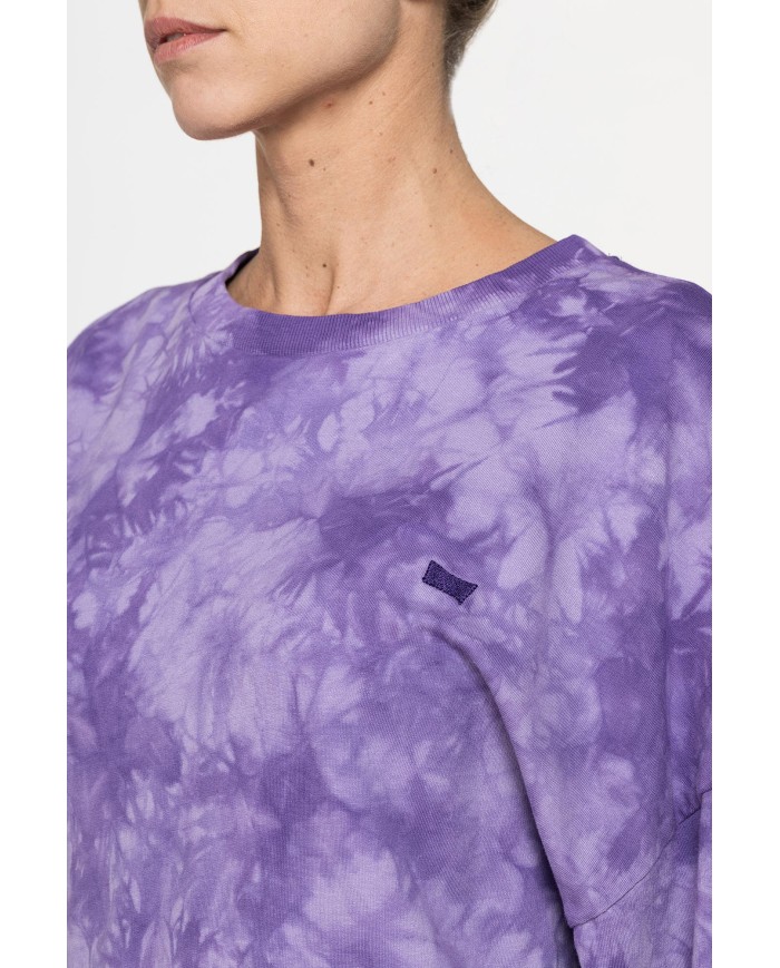 FELPA GIROCOLLO OVERSIZE FIT CON TINTURA TIE-DYE
