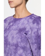 FELPA GIROCOLLO OVERSIZE FIT CON TINTURA TIE-DYE