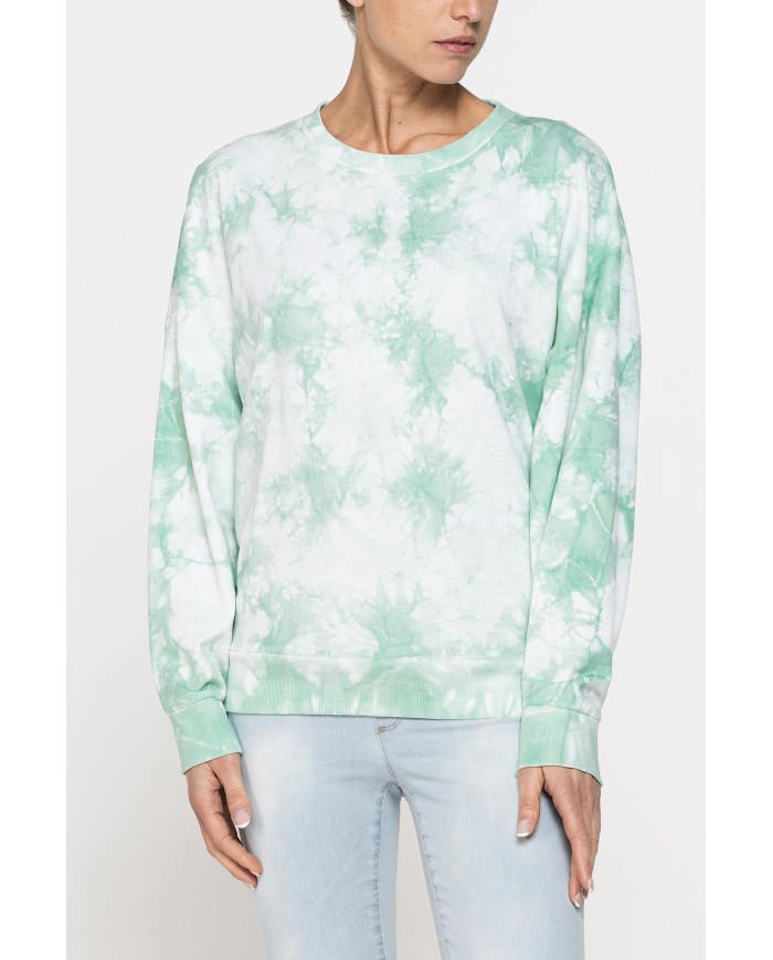 FELPA GIROCOLLO OVERSIZE FIT CON TINTURA TIE-DYE