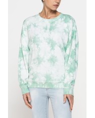 FELPA GIROCOLLO OVERSIZE FIT CON TINTURA TIE-DYE