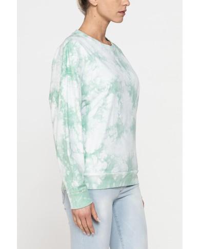 FELPA GIROCOLLO OVERSIZE FIT CON TINTURA TIE-DYE