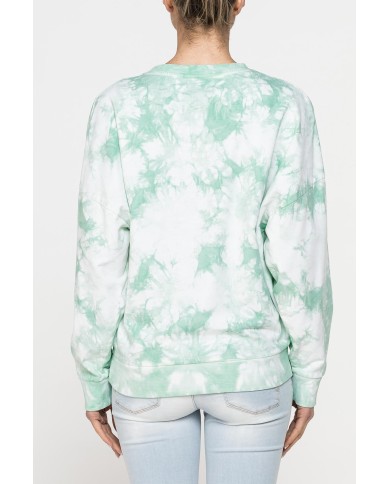 FELPA GIROCOLLO OVERSIZE FIT CON TINTURA TIE-DYE