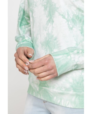 FELPA GIROCOLLO OVERSIZE FIT CON TINTURA TIE-DYE