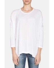 MAXI T-SHIRT COLLO STONDATO IN VISCOSA. Vestibilità regolare.