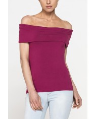 TOP BARDOT IN VISCOSA ELASTICIZZATA