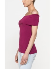 TOP BARDOT IN VISCOSA ELASTICIZZATA