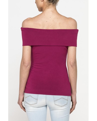 TOP BARDOT IN VISCOSA ELASTICIZZATA