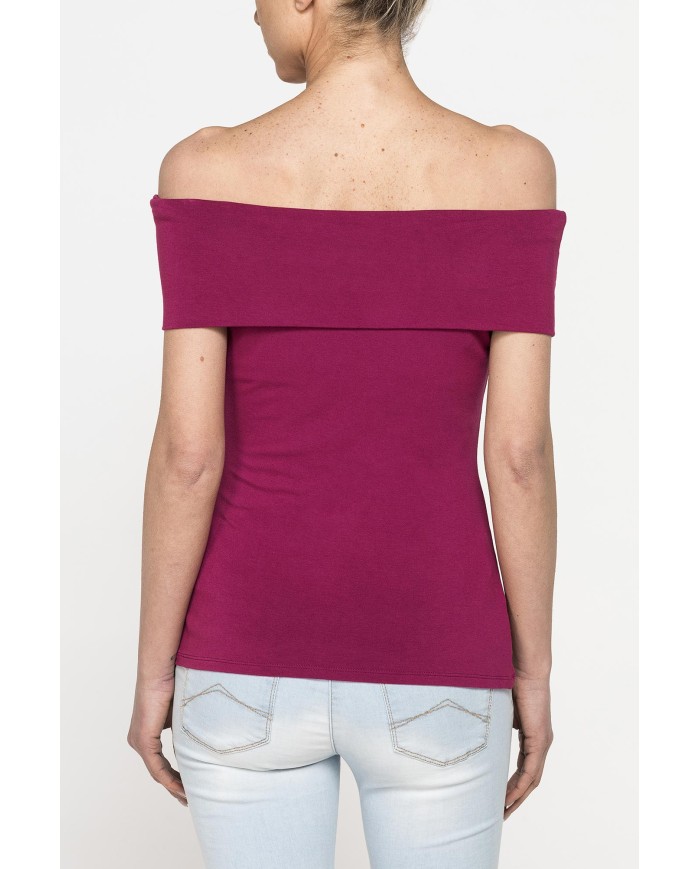 TOP BARDOT IN VISCOSA ELASTICIZZATA