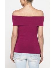 TOP BARDOT IN VISCOSA ELASTICIZZATA