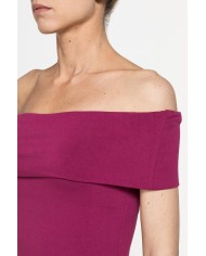 TOP BARDOT IN VISCOSA ELASTICIZZATA