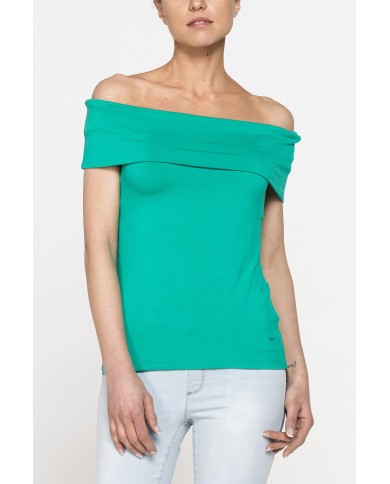 TOP BARDOT IN VISCOSA ELASTICIZZATA