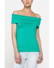 TOP BARDOT IN VISCOSA ELASTICIZZATA