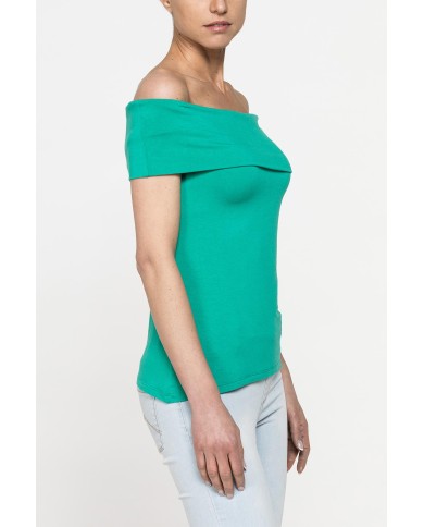 TOP BARDOT IN VISCOSA ELASTICIZZATA