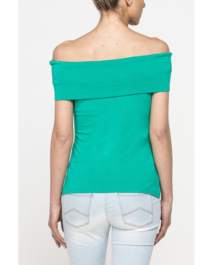 TOP BARDOT IN VISCOSA ELASTICIZZATA