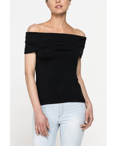 TOP BARDOT IN VISCOSA ELASTICIZZATA