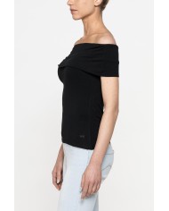 TOP BARDOT IN VISCOSA ELASTICIZZATA