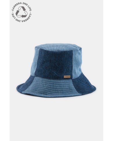CAPPELLO DA PESCATORE IN JEANS PATCHWORK